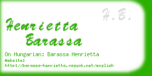 henrietta barassa business card